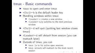 tmux: Basic Usage
