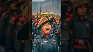 Top 10 countries with Strongest female soldier. #shorts #army