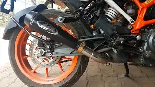 KTM DUKE390 EXHAUST CHANGE | M4 EXHAUST REPLICA