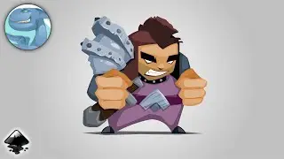 Angry. Vector drawing with Inkscape. Drawing process.