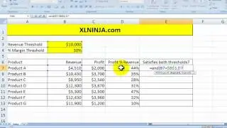 The AND Function in Excel