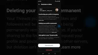 How to Delete or Deactivate Account in Threads Application