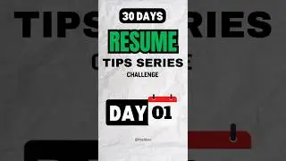 Resume Hacks Day 01 / 30 | #resumetips #resumetemplate #faangpreparation