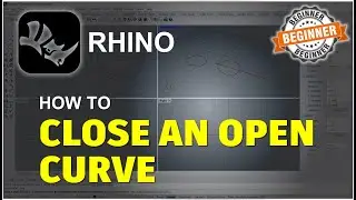 Rhino How To Close An Open Curve Tutorial