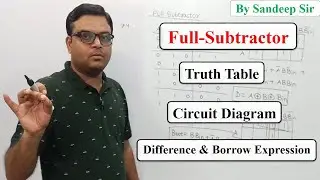 Full Subtractor with Truth Table, Block Diagram, Logic Expression and Circuit Diagram Explained