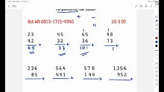 SD WAJIB BISA PENJUMLAHAN BERSUSUN #penjumlahanmenyimpan #penjumlahanbersusun #kakwahyu #maths