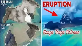 Letusan Dahsyat Gunung Api Bawah Laut Tonga, Akibatkan Tsunami‼️