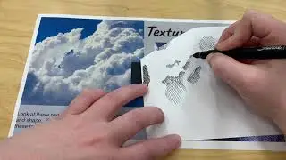 Drawing with pen: cloud and fabric