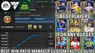 80% WIN RATE 🔥 BEST MANAGER MODE TACTIC & PLAYER GUIDE TO REACH FIFA CHAMPION EASY | FC MOBILE