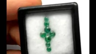0 80cts  8pcs  Columbia Green Emerald