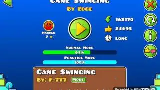 Tuturutu :v (Geometry Dash 2.0) Cane Swinging by Edge