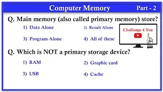 Top 100 Computer Memory MCQ's Question with Answer - JKSSB Computer Mcq - For all Competitive Exams