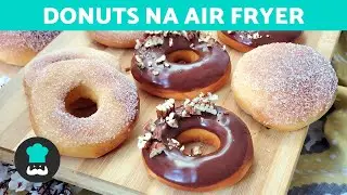 DONUTS na AIR FRYER 🍩 | Receita de donuts fácil