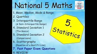 5.7 Statistics 7: Past Paper Exam Questions for Practice - National 5 Maths Lessons - @MrThomasMaths
