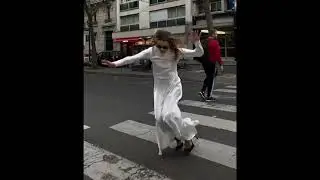 Chloé Lecareux FALLS in high heels in the streets of Paris!