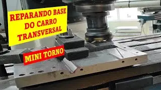 Retificando o carro transversal do meu MINI TORNO     #mundodamecanicaindustrial