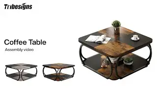 C0844/HL078 - Installation Guide - Tribesigns Square Coffee Table #homedecor #interiordesign