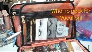 How to pack your makeup + skincare for traveling!