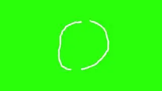 Круговые Стрелочки Рисовка на Зеленом Фоне Горизонтальный Футаж Horizontal Footage