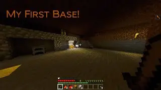 Playing Minecraft and Building our very FIRST Base - Noobs