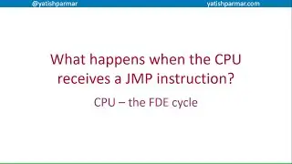 Handling a jump instruction - A Level Computer Science