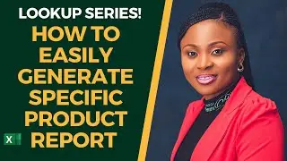 👉HOW TO EASILY GENERATE PRODUCT REPORT WITH INDEX AND MATCH