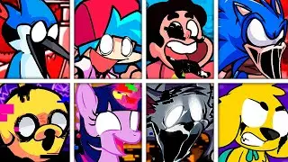 OVERWORKED but Every Turn a Different Character Sings 🎶⚡ (FNF Pibby Corrupted 1.5)