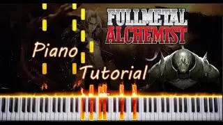 Fullmetal Alchemist OST 1 - 20. Setting Sun / Beaming Sunlight | (Piano Cover) // Synthesia Tutorial