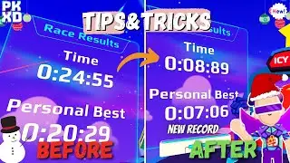 PK XD Tutorial(World Record) - How To FInish ICY Race Under 7.6 secs
