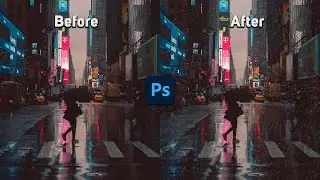 🔥Create Rain Drop in Photoshop Tutorial in Hindi 2024✅