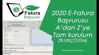 2020 E-fatura Başvurusu ve mali mühür kurulumu A'dan Z'ye Anlatım