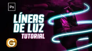 Photoshop Tutorial | Efecto Líneas de Luz | Light Lines Effect