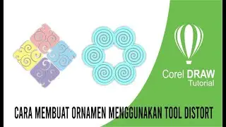 Cara Membuat Gambar Ornamen Menggunakan Distort Tool - Tutorial Corel Draw