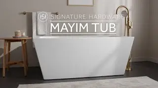 A Modern, Matte White Bathroom Centerpiece - The Mayim Tub