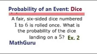 Probability of an Event: Dice Examples 2