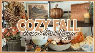 🍁NEW!🍁2024 FALL DECORATE WITH ME│COZY FALL  DECORATING IDEAS│SIMPLE FALL DECOR│FALL HOME DECORATING