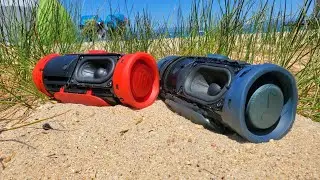 JBL CHARGE 4 | GG vs. TL | EXTREME BASS TEST (LFM) 100% VOL. BEACH !!!