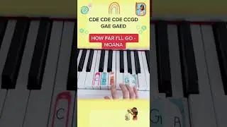 How to play Moana - How Far I’ll Go (Easy Piano Tutorial) 