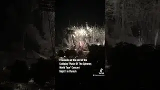 Fireworks at the end of the Coldplay 