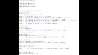 Linear Algebra in C++ Using Eigen Library