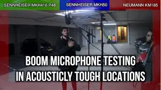 Boom microphone testing in challenging locations!