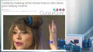 Save time in your morning beauty routine w. Click n Curl