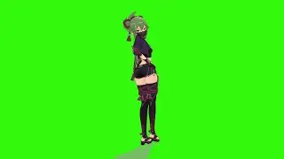 Kuki Shinobu Persona 4: Specialist【MMD Genshin Impact】Green Screen