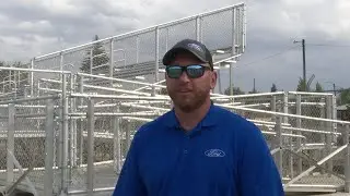 New bleachers installed at Conrad High School