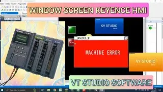 VT Studio : Window Screen Keyence HMI Simulation connected with KV Studio PLC Software