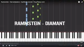 Rammstein - Diamant(piano) | Synthesia tutorial | FizzyPiano cover
