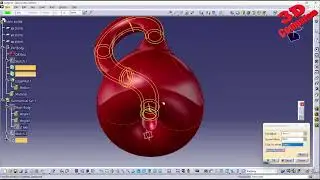 Klein bottle made from surfaces design in CATIA V5