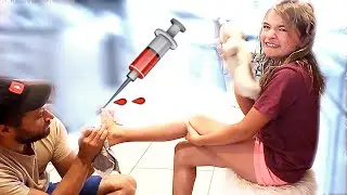 Draining her Foot Abscess!
