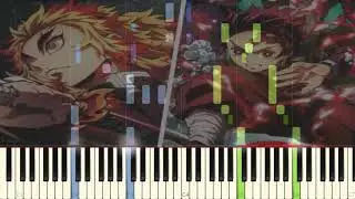 Kimetsu No Yaiba The Movie Theme   Hamura Piano Tutorial original