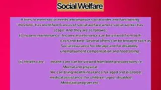 What is Social Welfare? Basic Concepts and aspects related to Social Work #BASW#bachelorlevel